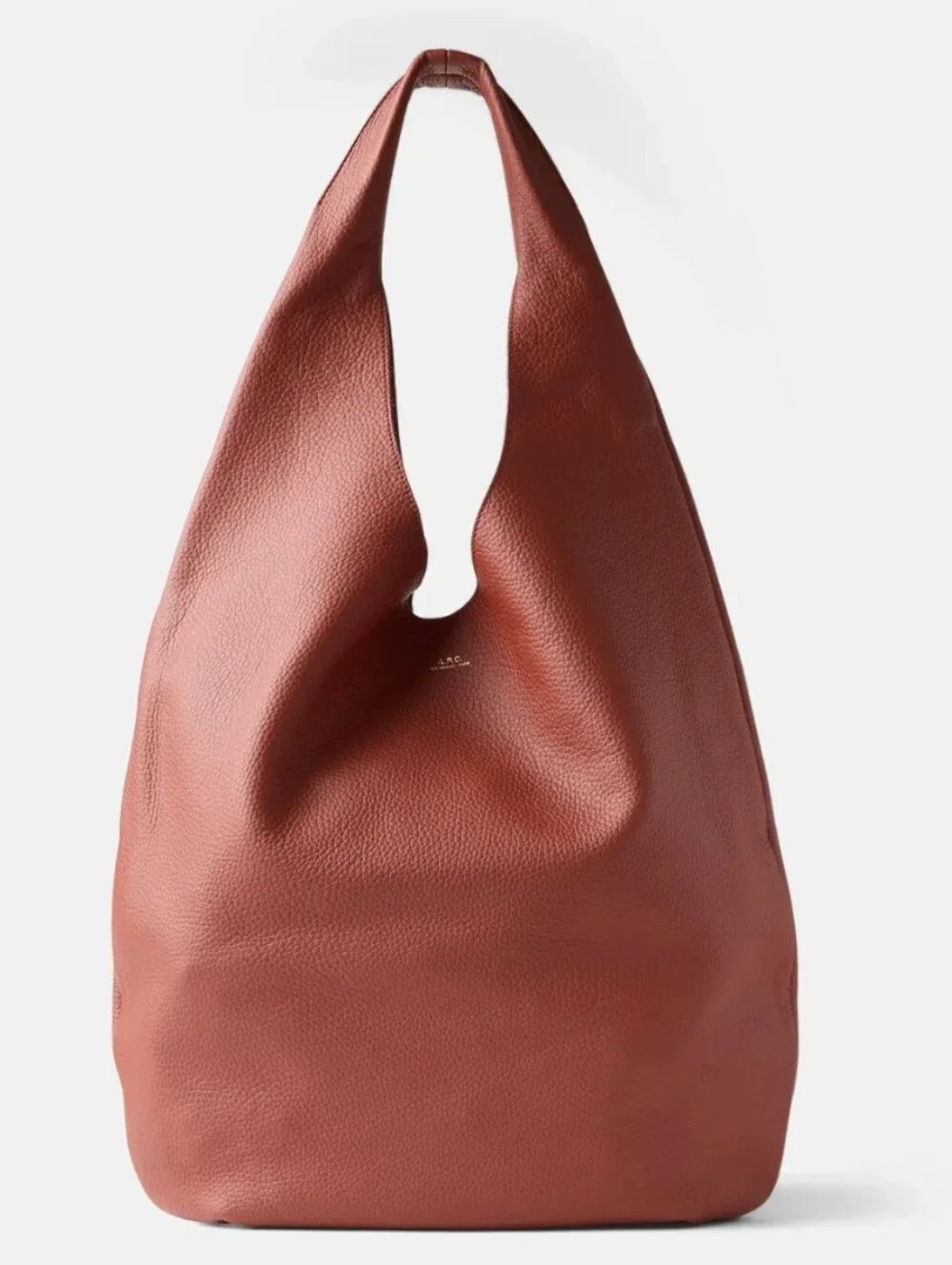 A.P.C. Le Neige Genuine Leather Unlined Hobo Shoulder Bag - Picture 1 of 16